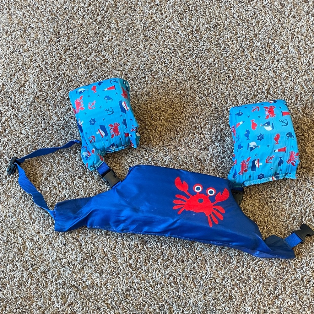 Blue Crab Themed Swim Vest